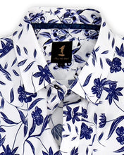 Load image into Gallery viewer, 1 like no other Fiore Long Sleeve Navy Floral Shirt