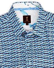 Load image into Gallery viewer, 1 Like No Other Mawar Print Blue Shirt