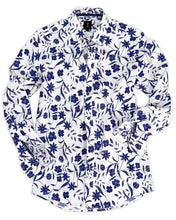 Load image into Gallery viewer, 1 like no other Fiore Long Sleeve Navy Floral Shirt