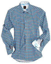 Load image into Gallery viewer, 1 Like No Other Mawar Print Blue Shirt