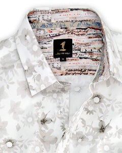1 Like No Other Senca Print White Shirt