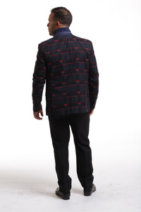 Elie Balleh Black & Red Geo Sportcoat