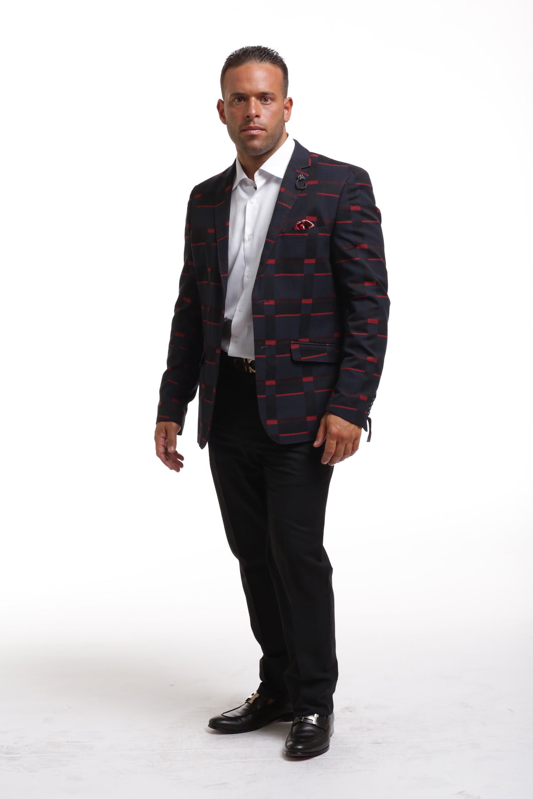 Elie Balleh Black & Red Geo Sportcoat