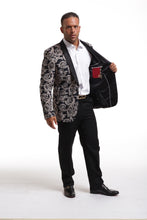 Load image into Gallery viewer, Elie Balleh Black &amp; Gray Paisley Dinner Jacket
