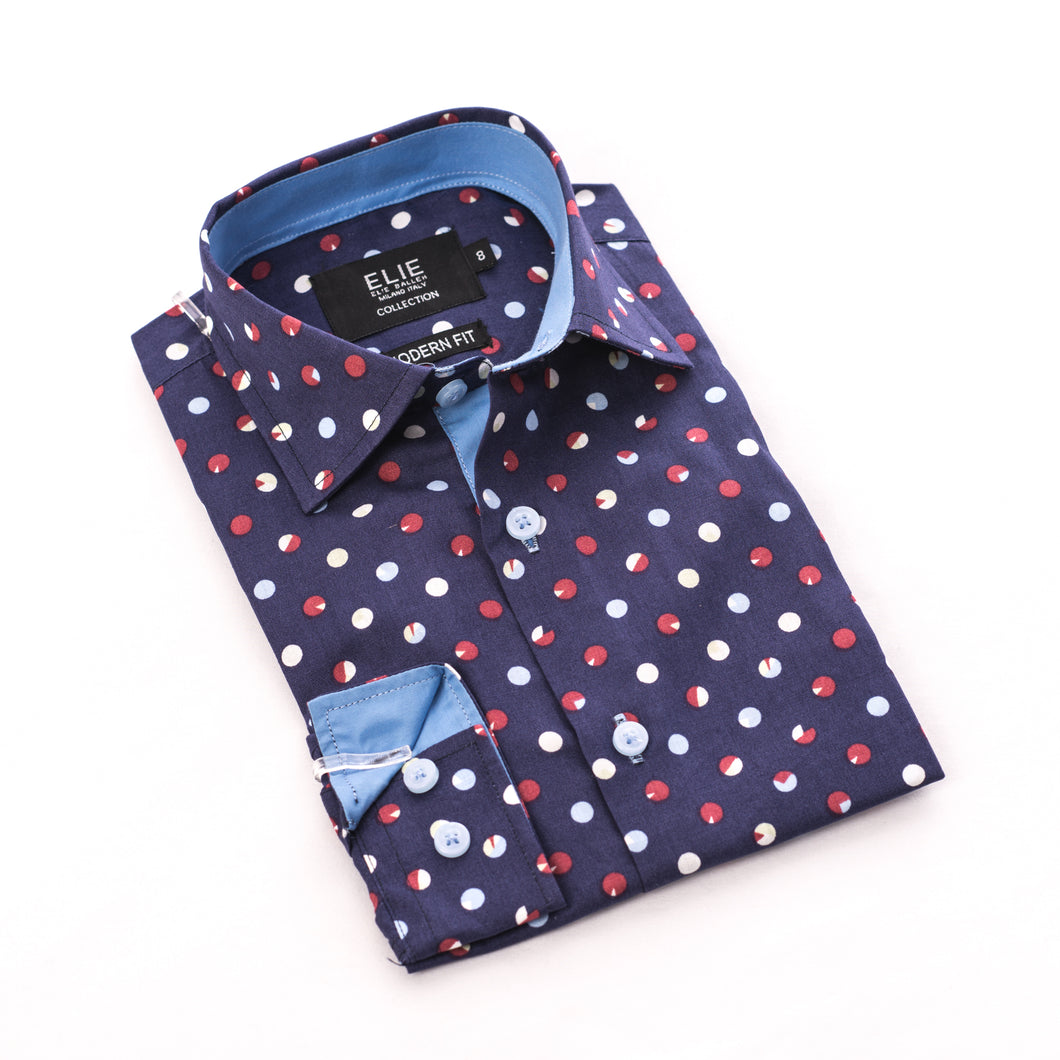 Elie Balleh Navy Red & White Floating Balls