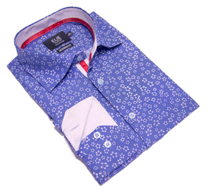 Elie Balleh Periwinkle Floral Spread Collar