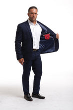 Load image into Gallery viewer, Elie Balleh Solid Navy Tonal &quot;Plus +Sign&quot; Sportcoat
