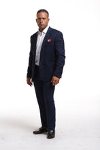 Load image into Gallery viewer, Elie Balleh Solid Navy Tonal &quot;Plus +Sign&quot; Sportcoat
