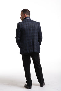 Elie Balleh Navy Shadow Windowpane Sportcoat