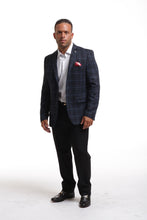 Load image into Gallery viewer, Elie Balleh Navy Shadow Windowpane Sportcoat
