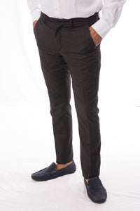 Elie Balleh Black Flat Front Trouser