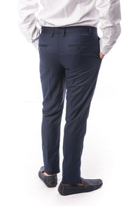 Elie Balleh Navy Flat Front Trouser