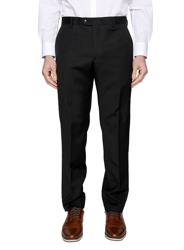 Tailorbyrd 100% Wool Black Cavalry Twill Trouser