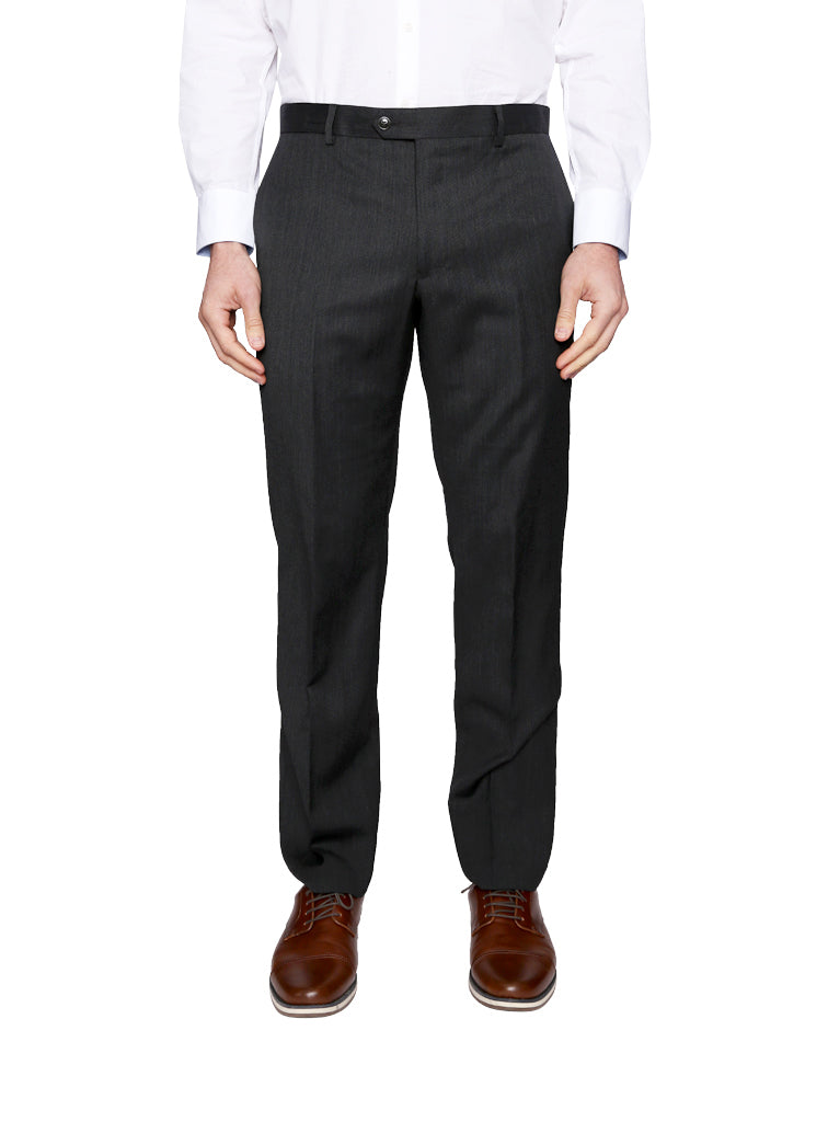 Tailorbyrd 100% Wool Charcoal Cavalry Twill Trouser