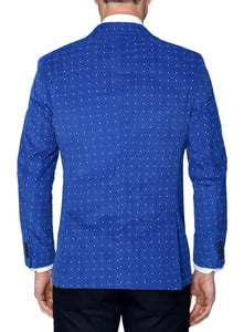 Tailorbyrd Blue Pokadot Corduroy Sportcoat
