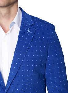 Tailorbyrd Blue Pokadot Corduroy Sportcoat