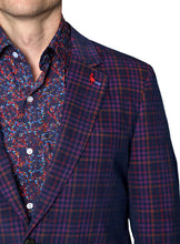 Load image into Gallery viewer, Tailorbyrd  Purple Plaid Corduroy Sportcoat
