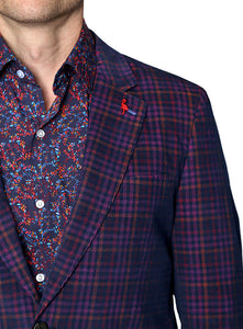 Tailorbyrd  Purple Plaid Corduroy Sportcoat