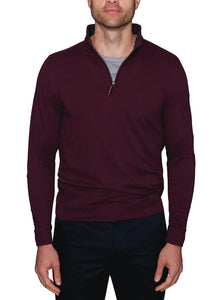 Tailorbyrd Burgundy Quarterzip Pullover