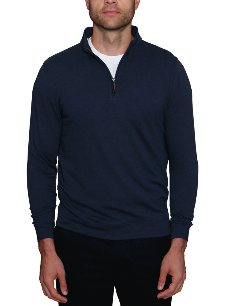 Tailorbyrd Navy Quarterzip Pullover