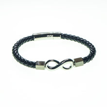 Load image into Gallery viewer, Jean Claude Braided  Leather Bracelet With Infinity  Clasp Closure
