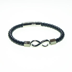 Jean Claude Braided  Leather Bracelet With Infinity  Clasp Closure