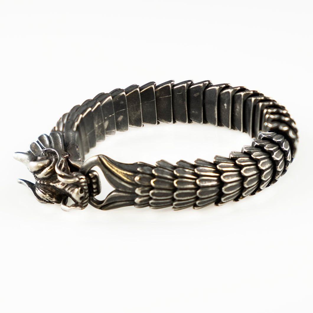Jean Claude Stainless Steel Viking Wolfhead Bracelet
