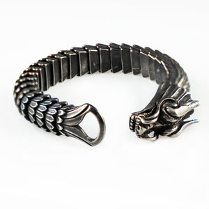 Jean Claude Stainless Steel Viking Wolfhead Bracelet