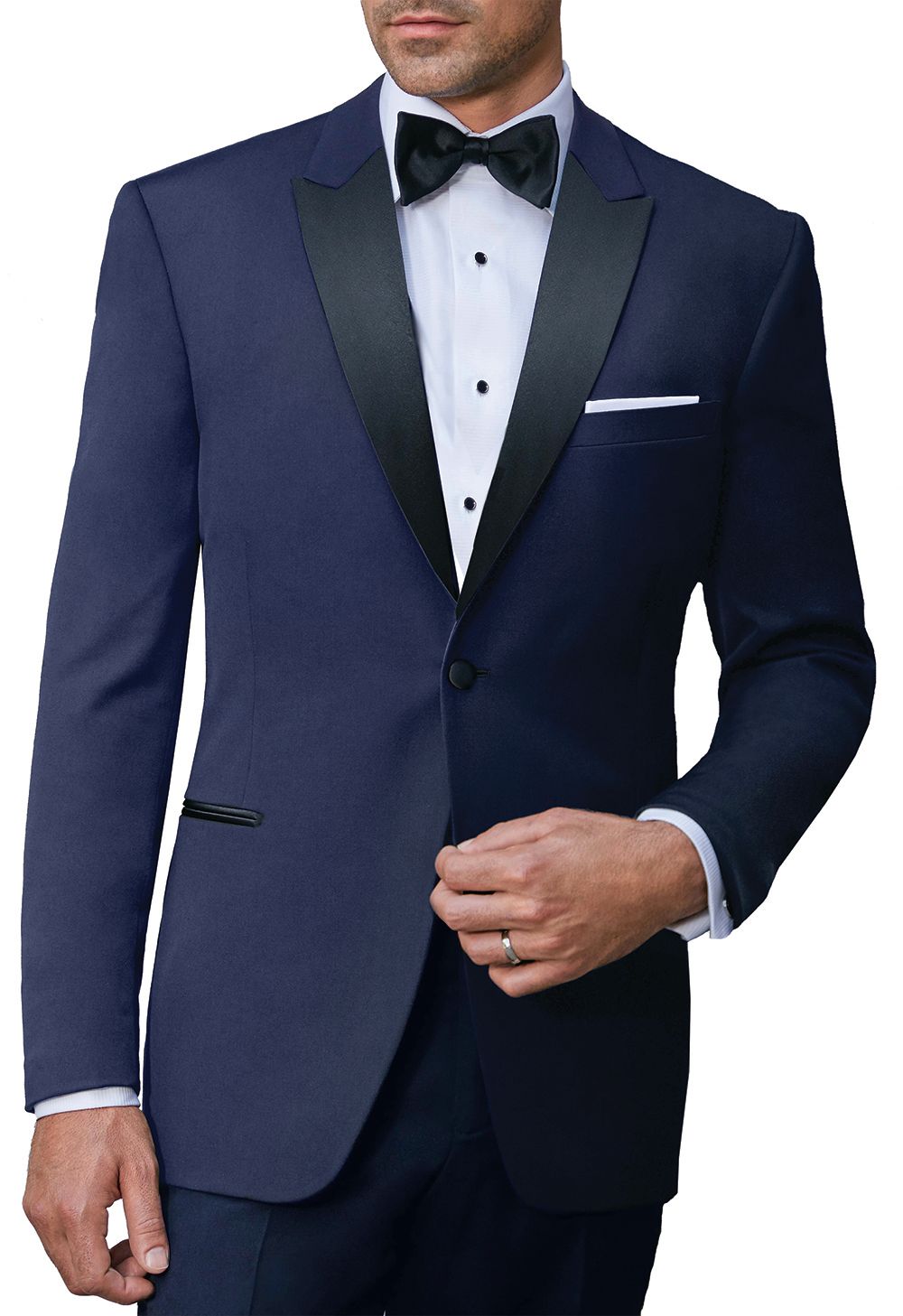 Ike Behar Navy Peak Lapel Tuxedo